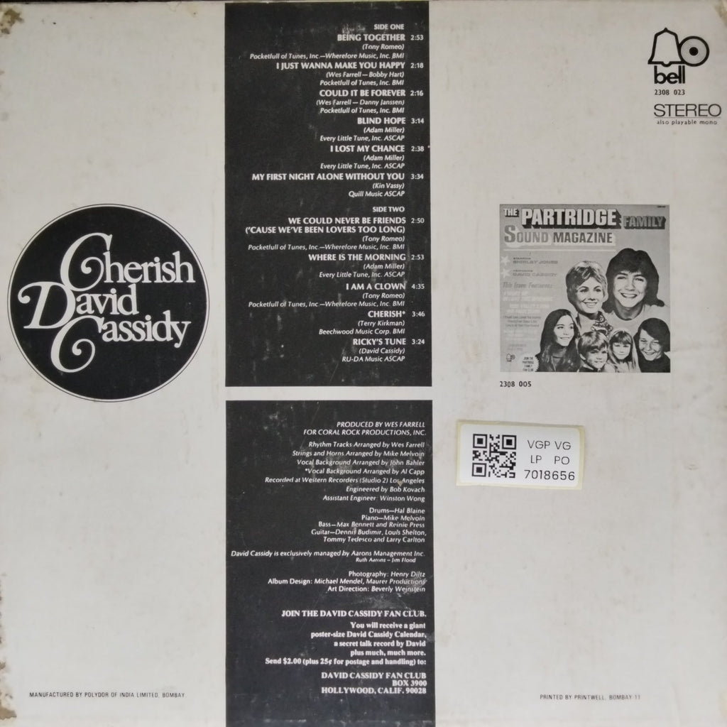 David Cassidy - Cherish (Vinyl)