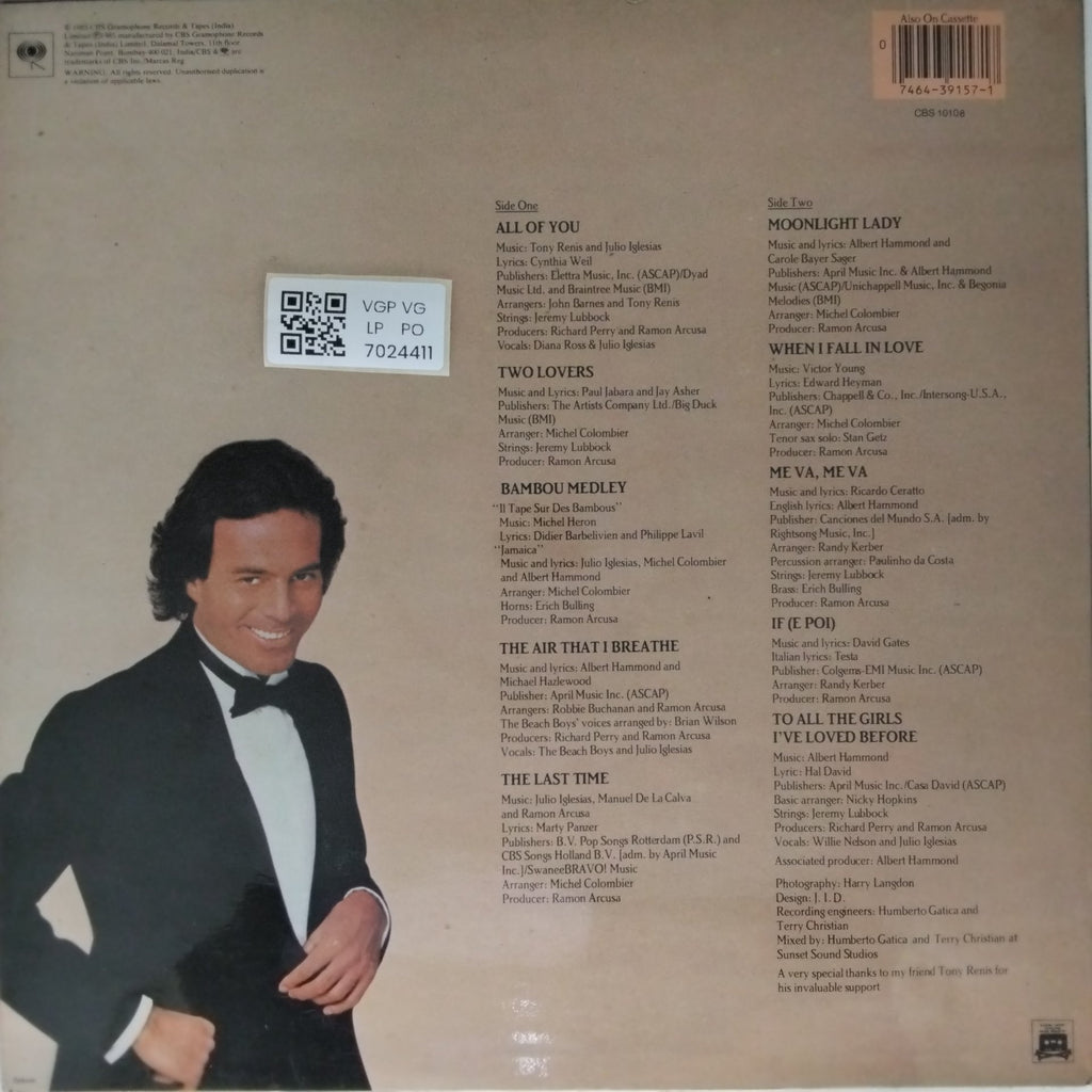 Julio Iglesias - 1100 Bel Air Place (Vinyl)