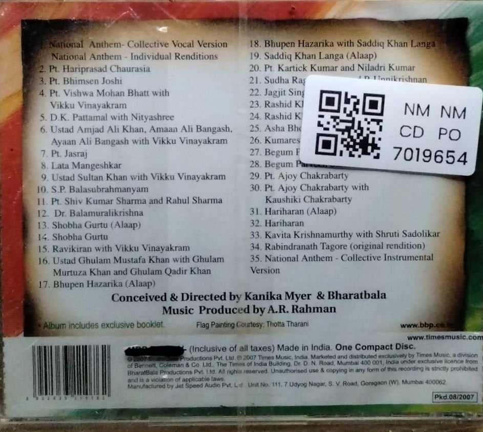 A.R. Rahman - Jana Gana Mana (CD)
