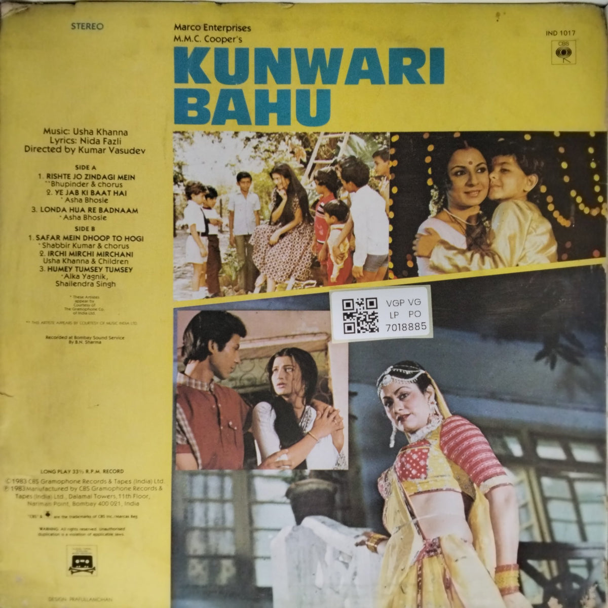 Usha Khanna - Kunwari Bahu (Vinyl)