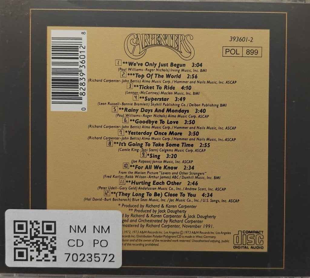 Carpenters - The Singles 1969-1973 (CD)