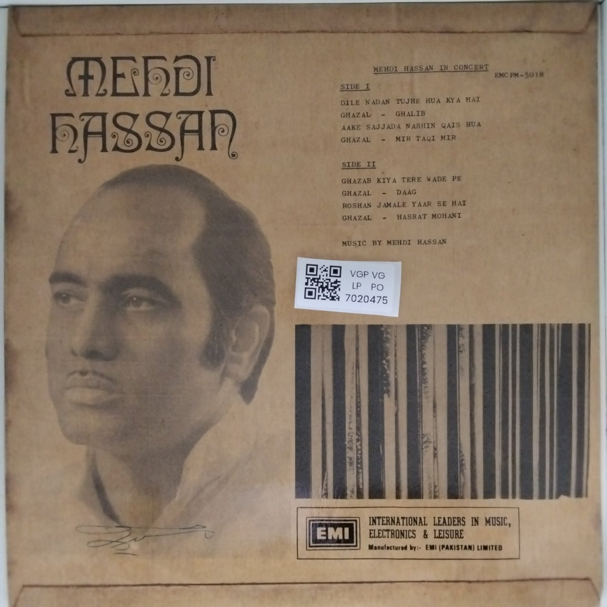Mehdi Hassan - In Concert (Vinyl)