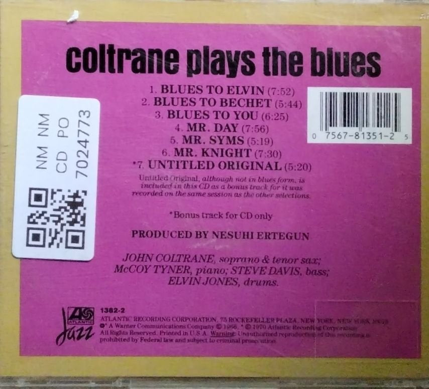 John Coltrane - Coltrane Plays the Blues (CD)