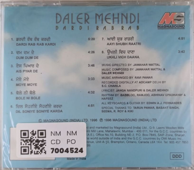 Daler Mehndi - Dardi Rab Rab (CD)