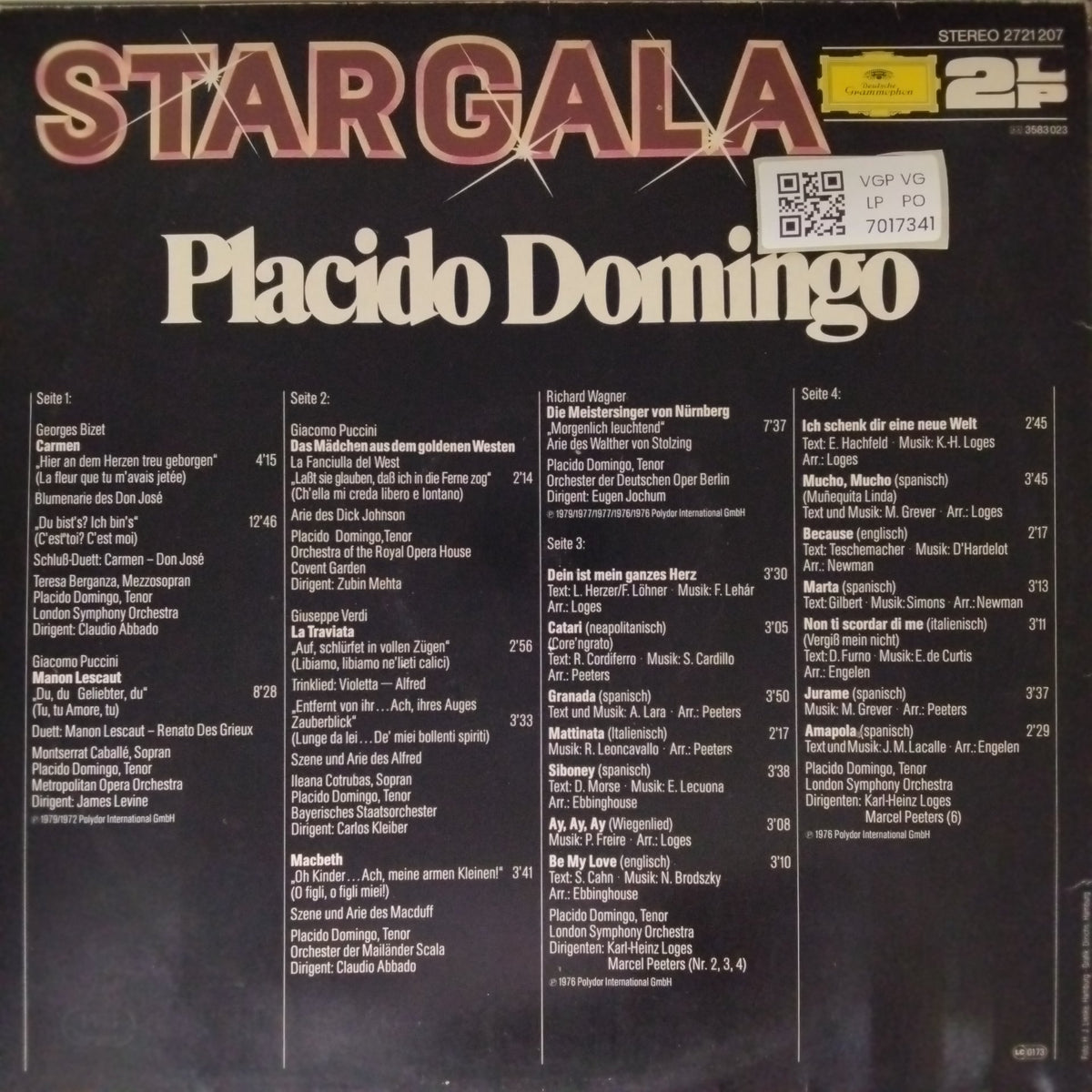 Placido Domingo - STAR GALA (Vinyl) (2)
