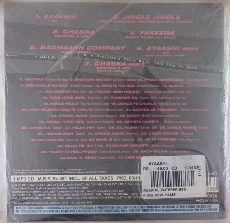 Pritam - Ayaashi (CD)