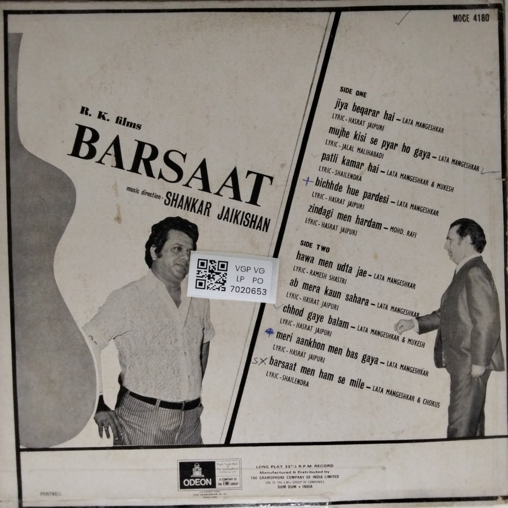 Shankar Jaikishan - Barsaat (Vinyl)
