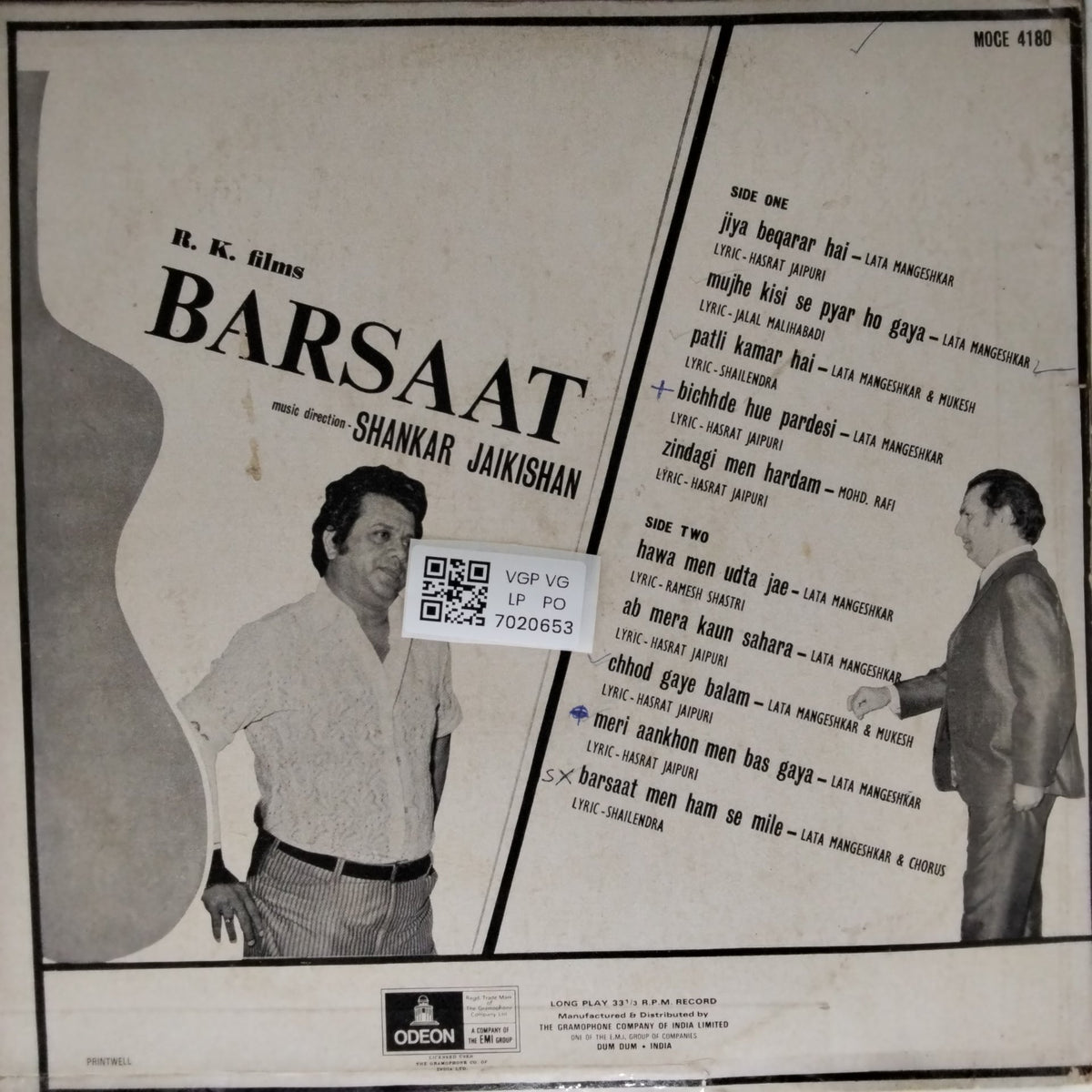 Shankar Jaikishan - Barsaat (Vinyl)