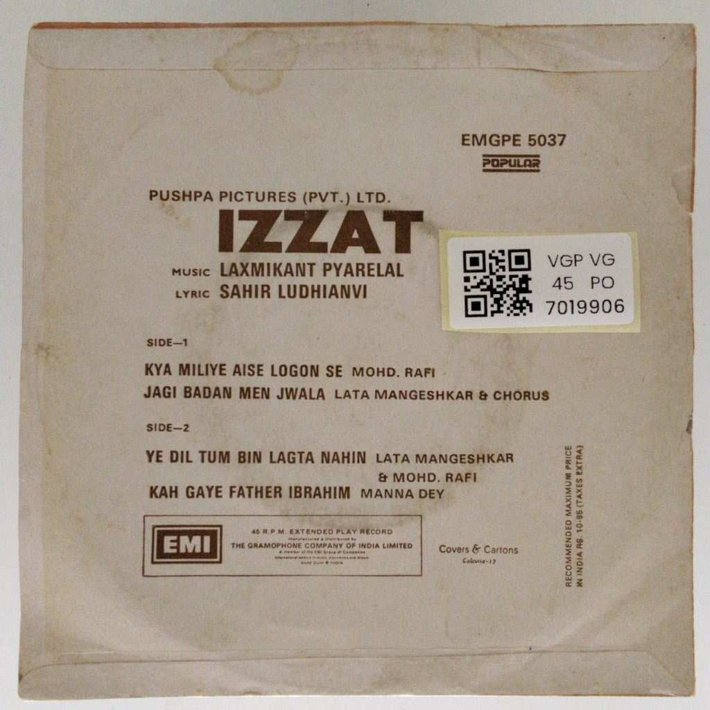 Laxmikant Pyarelal - Izzat (45-RPM)
