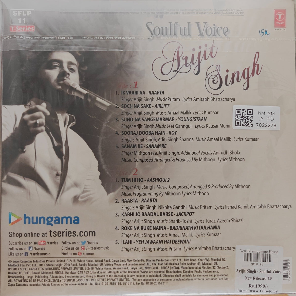 Arijit Singh - Soulful Voice (Vinyl)