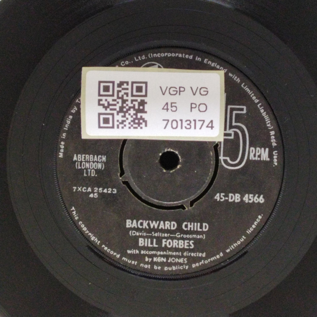 Bill Forbes - You're Sixteen / Backward Child (45-RPM)