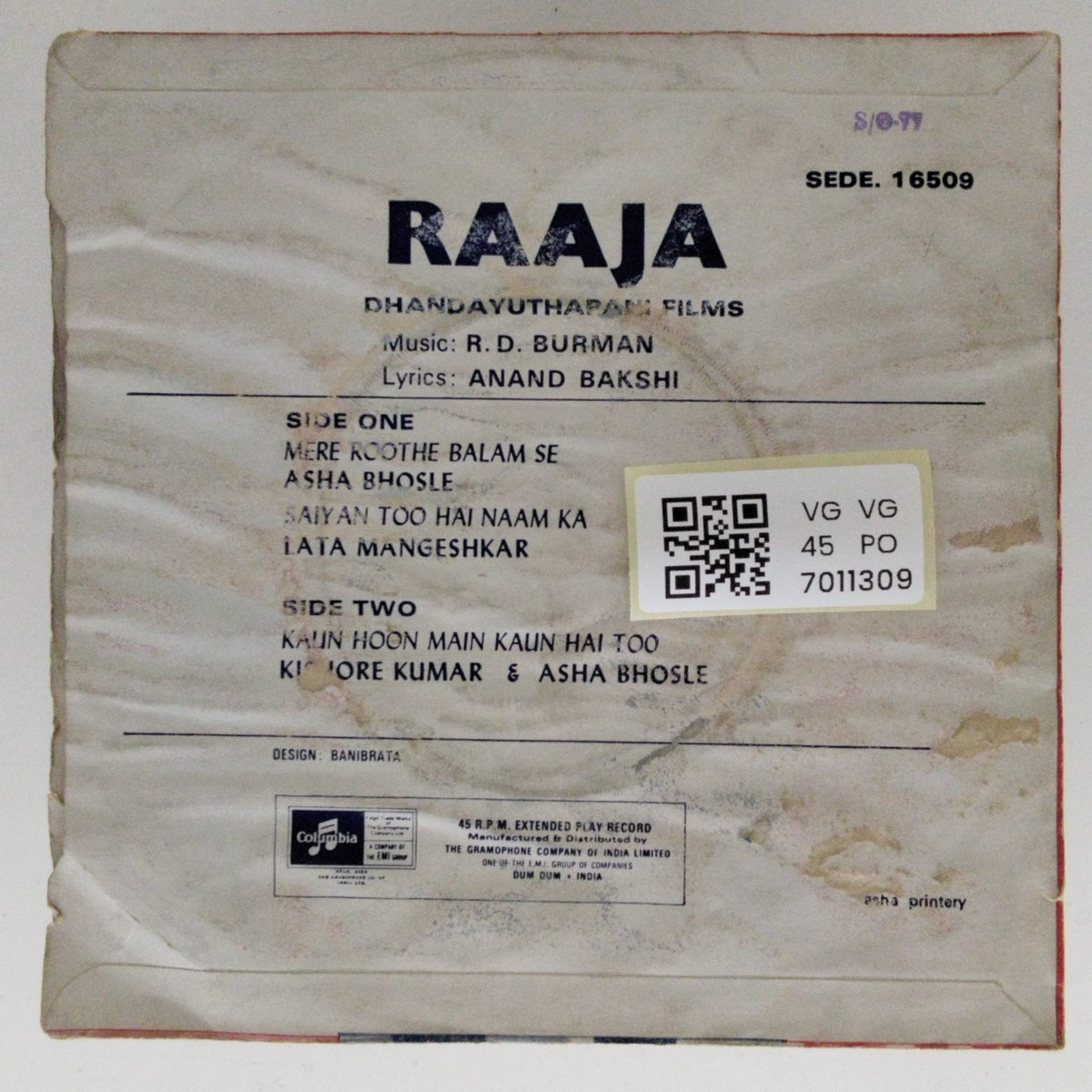 R.D. Burman - Raaja (45-RPM)