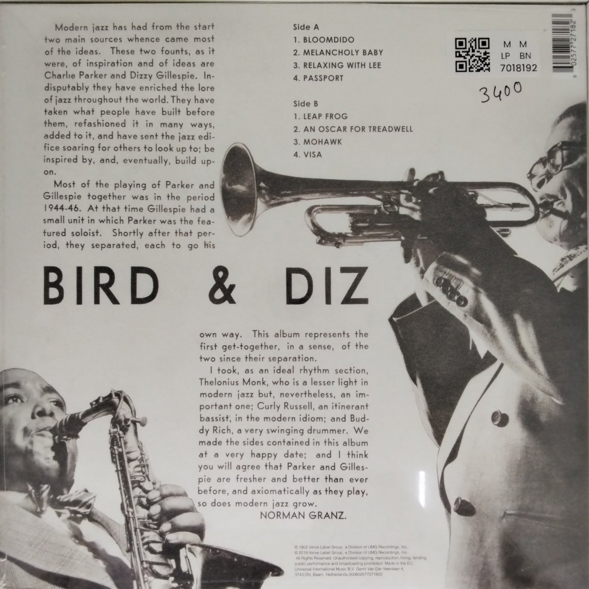 Charlie Parker, Dizzy Gillespie - Bird & Diz (Vinyl)