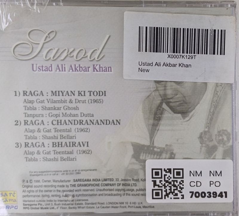 Ustad Ali Akbar Khan - Sarod (CD)
