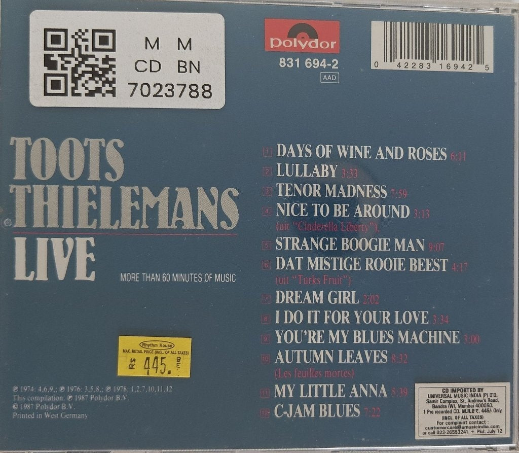 Toots Thielemans - Live (CD)
