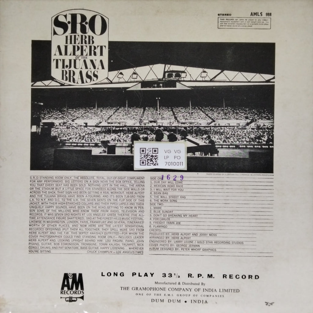 Herb Alpert & The Tijuana Brass - S.R.O. (Vinyl)