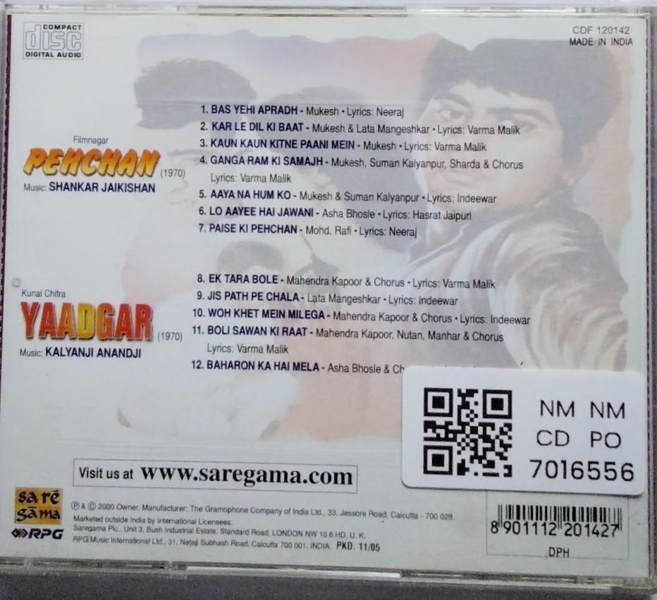 Shankar Jaikishan, Kalyanji Anandji - Pehchan / Yaadgar (CD)
