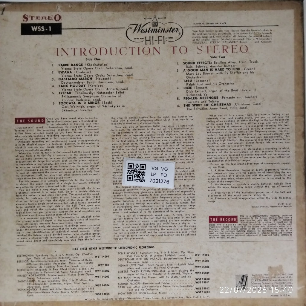 Various - Introduction to Stereo (Vinyl)