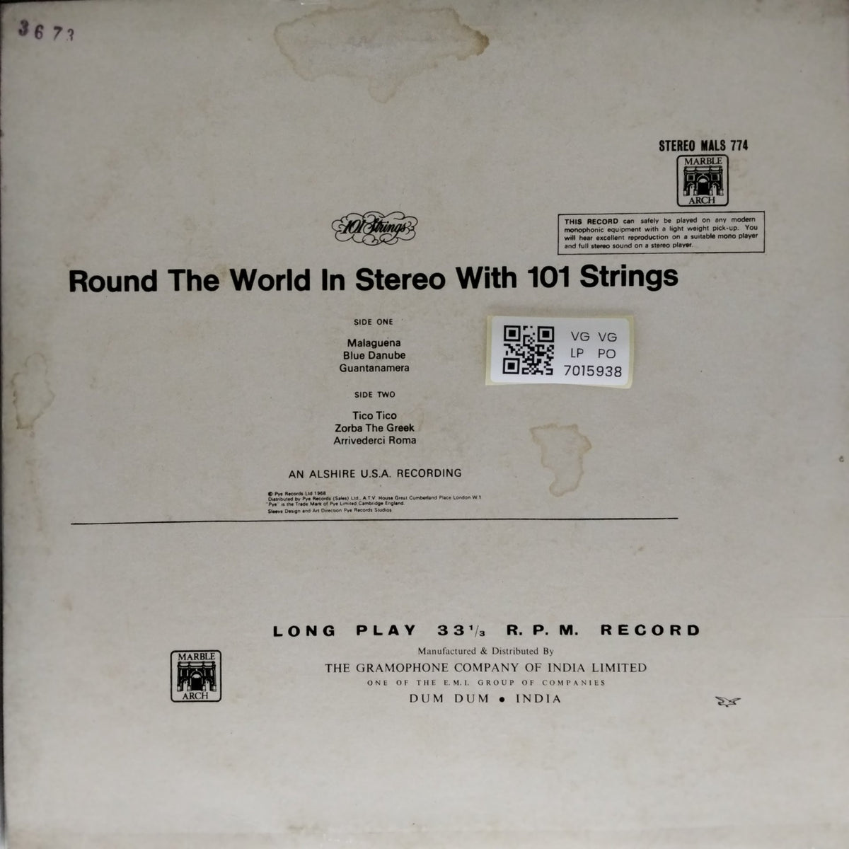 101 Strings - Round The World In Stereo With 101 Strings (Vinyl)