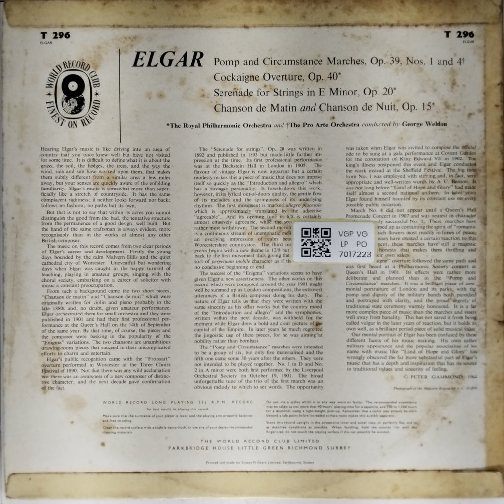 George Weldon - George Weldon Conducts Elgar (Vinyl)