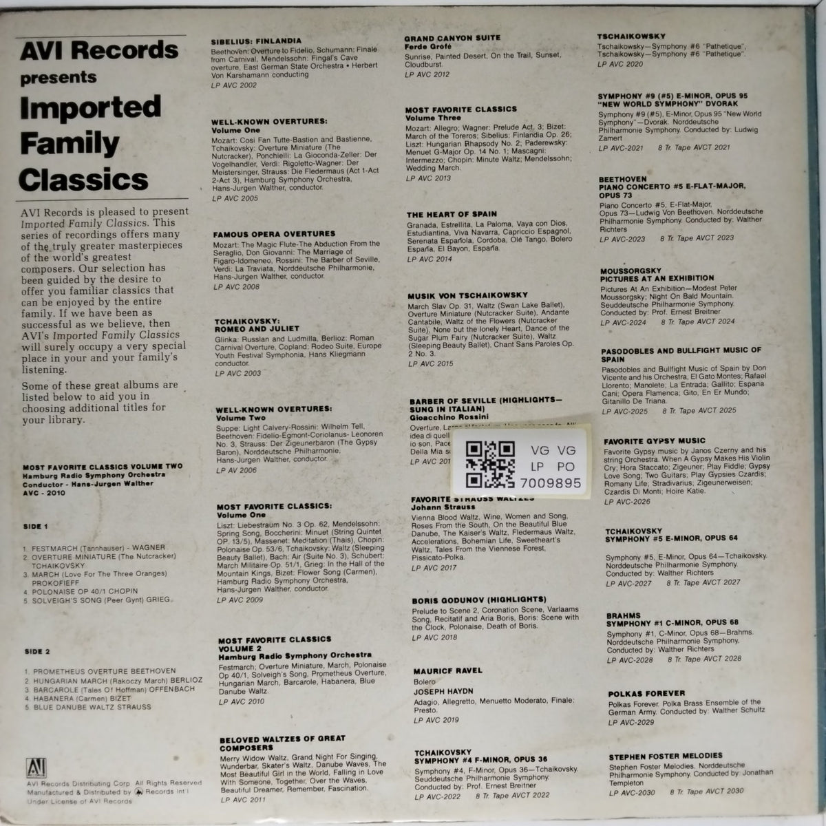 Hamburg Radio Symphony Orchestra, Hans-Jurgen Walther - Most Favorite Classics: Volume Two (Vinyl)