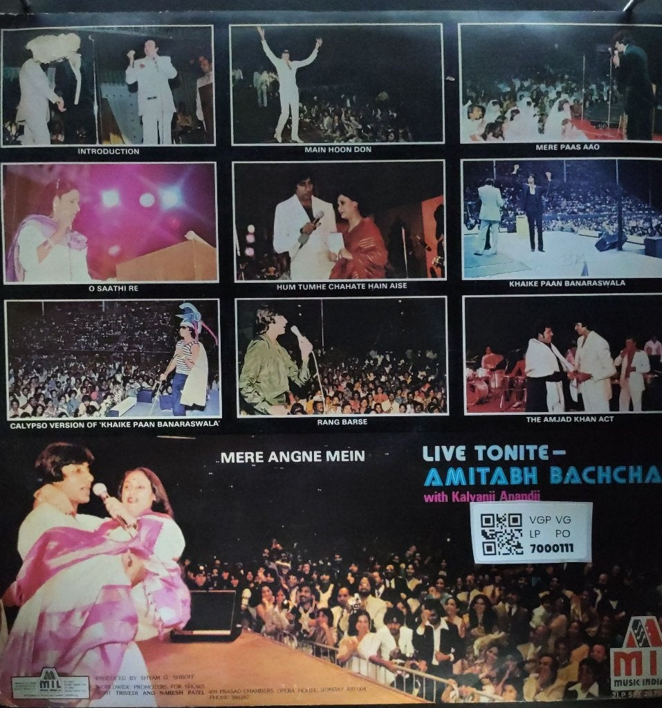 Amitabh Bachchan, Kalyanji Anandji - Live Tonite - Amitabh Bachchan (Vinyl) (2)