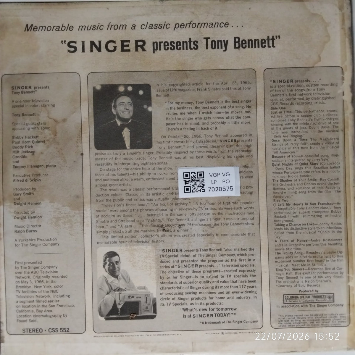 Various - Singer Presents... (Vinyl)