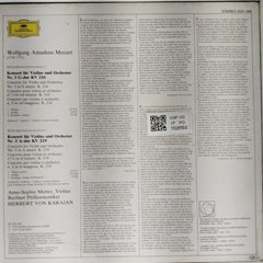 Wolfgang Amadeus Mozart, Anne-Sophie Mutter, Berliner Philharmoniker, Herbert von Karajan - Violin Concertos No.3 G-dur (G Major) KV216, No.5 A-dur (A Major) KV219 (Vinyl)