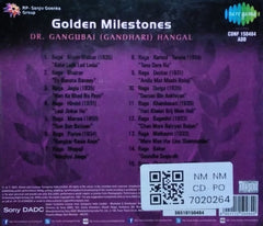 Dr. Gangubai Hangal - Golden Milestones (CD)
