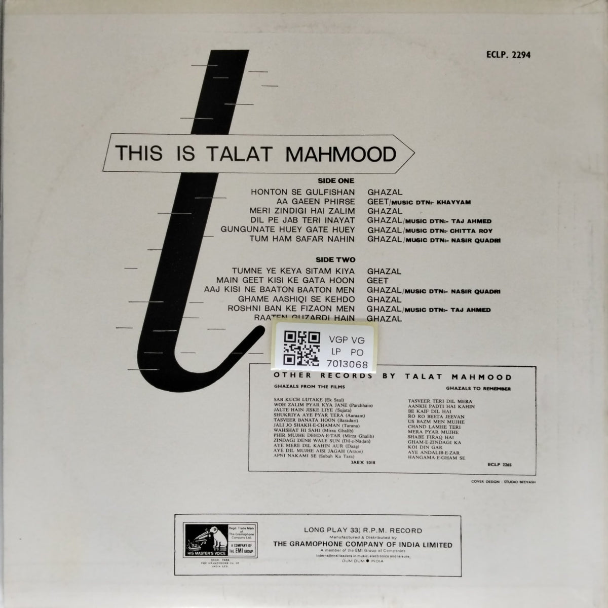 Talat Mahmood - This is Talat Mahmood (Vinyl)