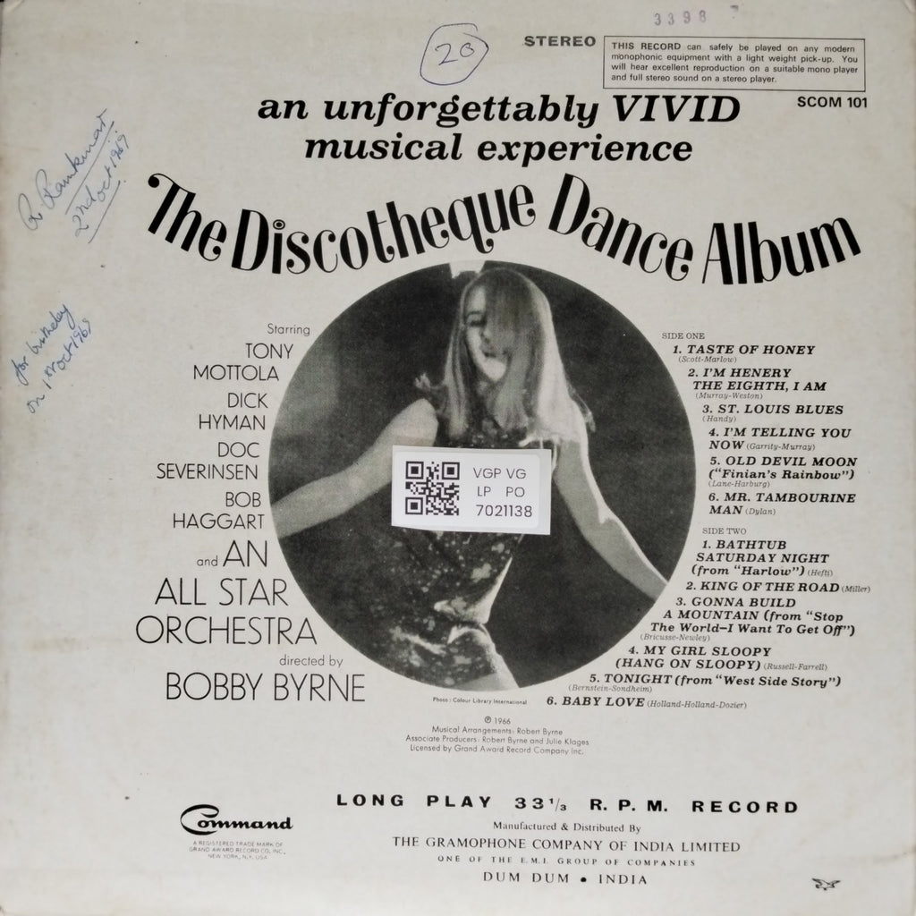 Bobby Byrne, An All Star Orchestra - The Discotheque Dance Album (Vinyl)