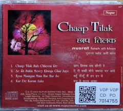 Nusrat Fateh Ali Khan - Chaap Tilak (CD)