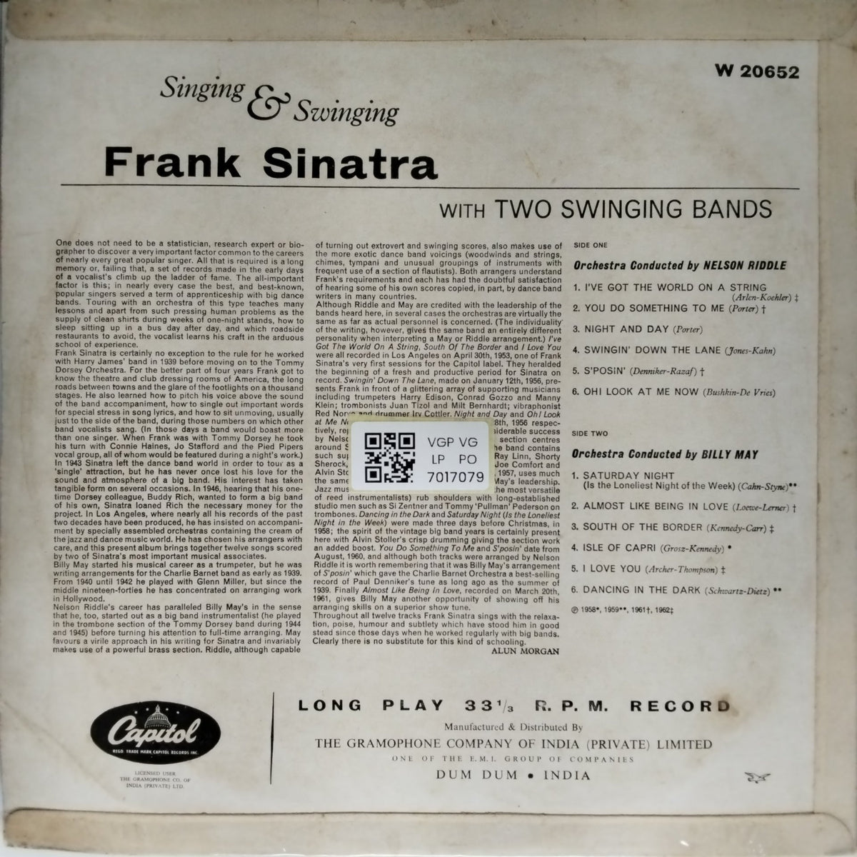 Frank Sinatra - Singing and Swinging (Vinyl)