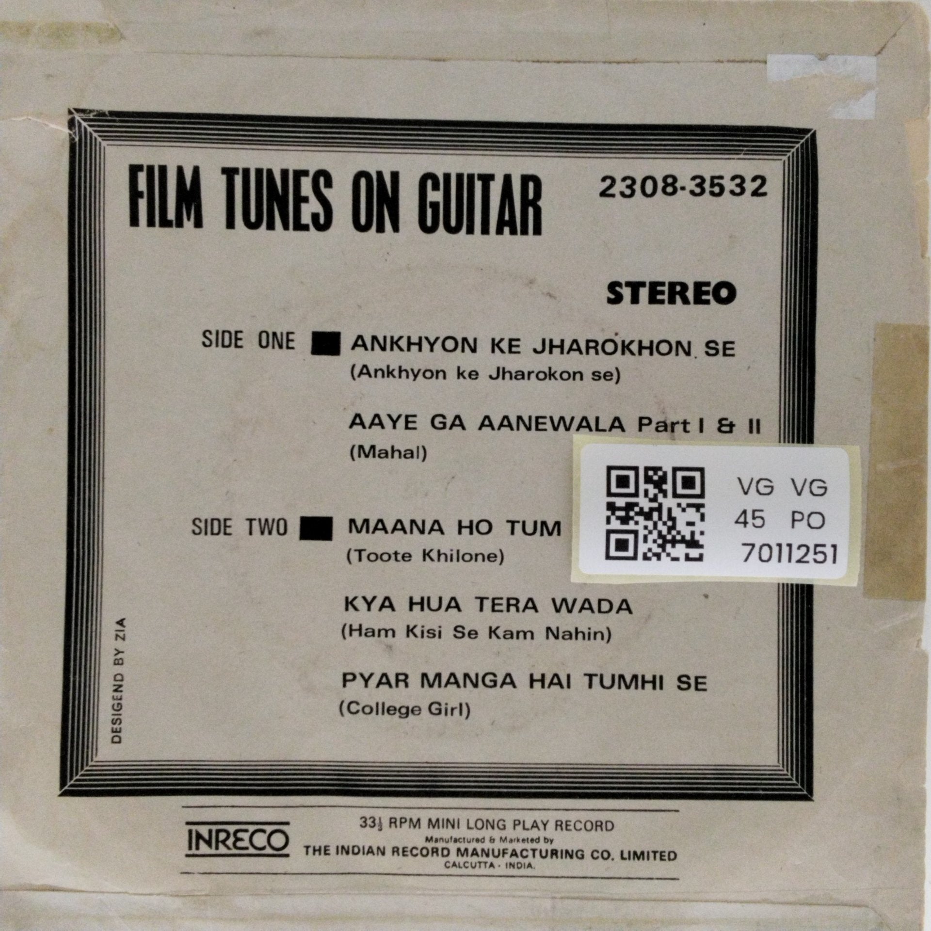 Rakesh Nath - Popular Film Hits on Guitar (45-RPM)