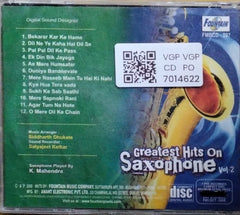 K. Mahendra - Greatest Hits On Saxophone Vol-2 (CD)