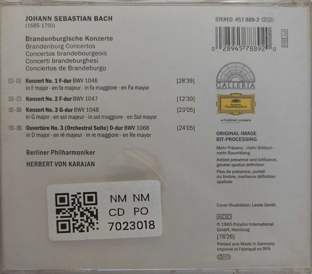 Johann Sebastian Bach, Berliner Philharmoniker, Herbert von Karajan - Brandenburgische Konzerte (CD)
