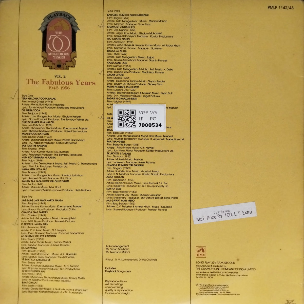 Various - The Fabulous Years 1946-1956 (Vinyl) (2)