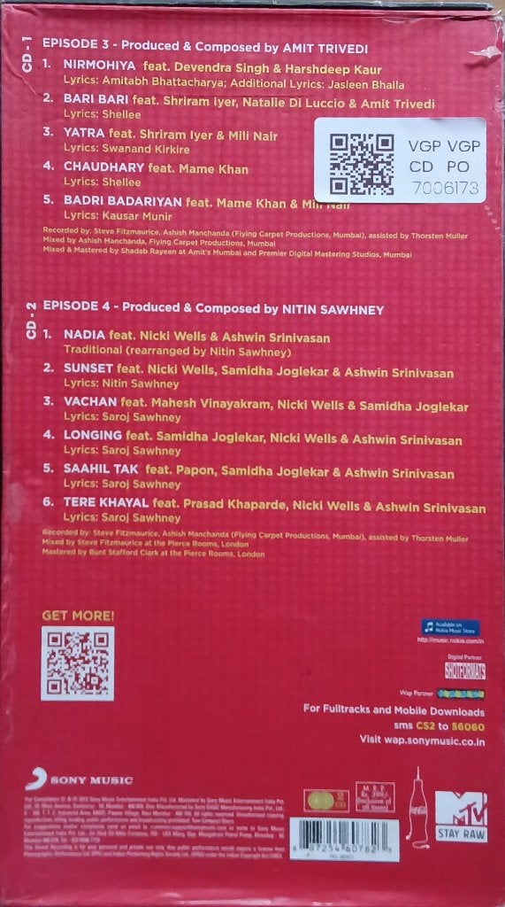 Amit Trivedi, Nitin Sawhney - Coke Studio @ MTV Season 2 Vol. 2 (CD) (2)