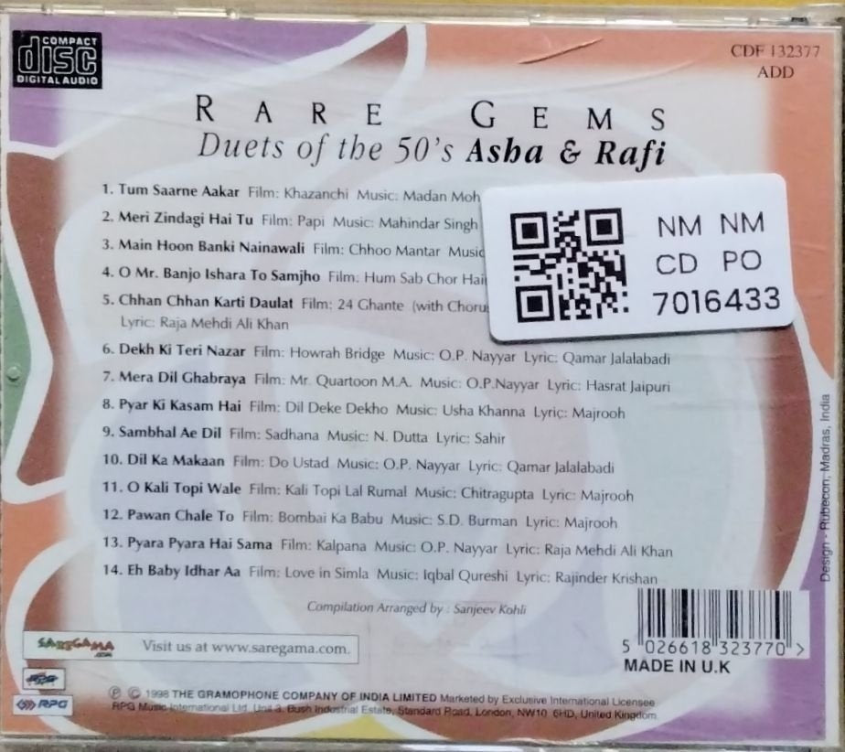 Asha Bhosle, Mohammed Rafi - Rare Gems: Duets of the 50's (CD)