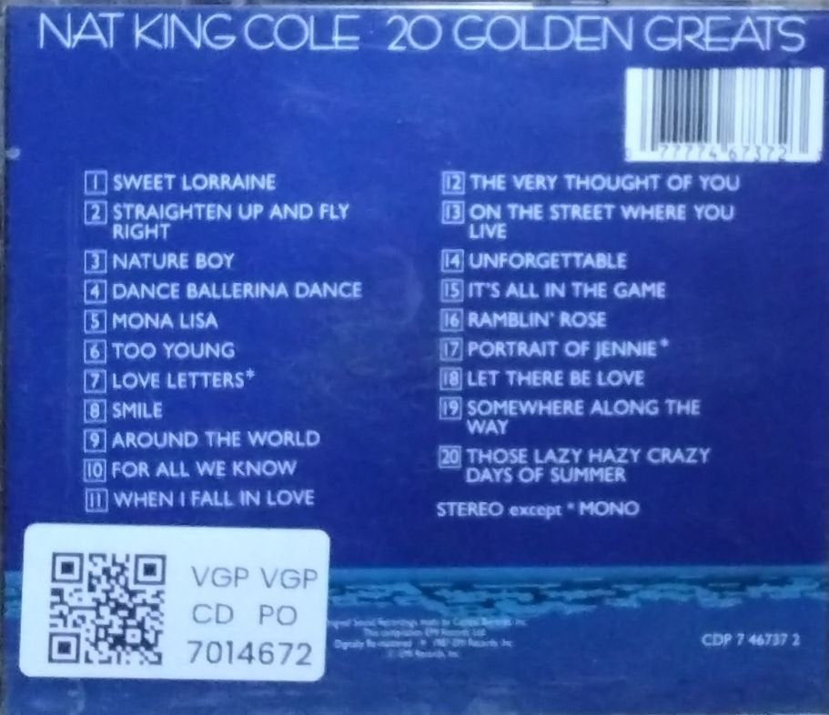 Nat King Cole - 20 Golden Greats (CD)