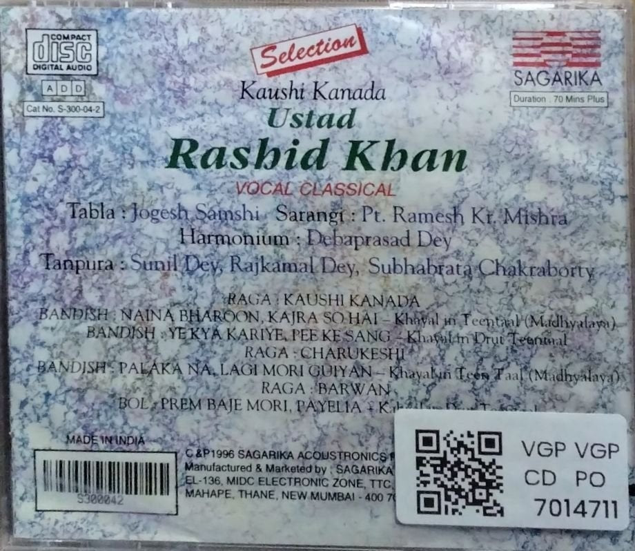 Ustad Rashid Khan - Selection Kaushi Kanada (CD)