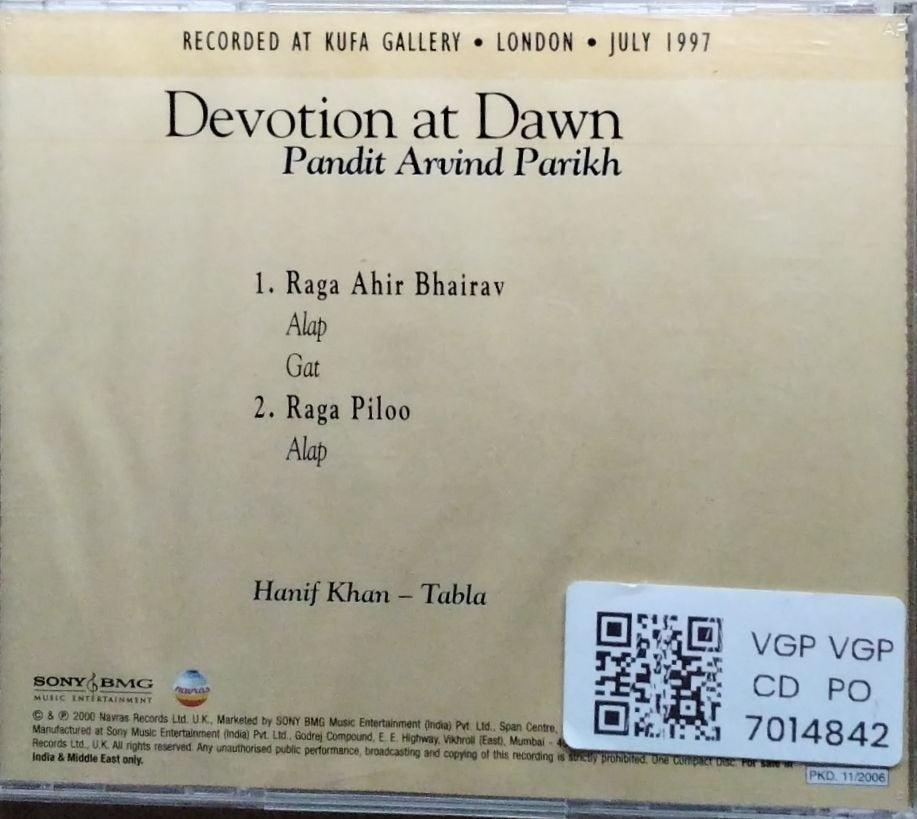 Pandit Arvind Parikh - Devotion at Dawn (CD)
