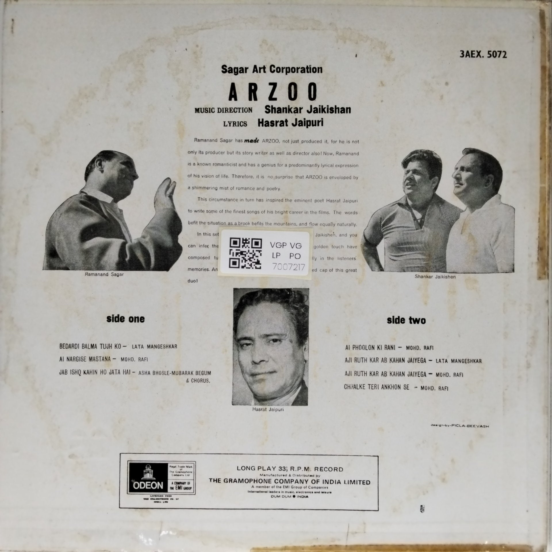 Shankar Jaikishan - Arzoo (Vinyl)