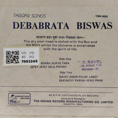 Debabrata Biswas - Tagore Songs (45-RPM)