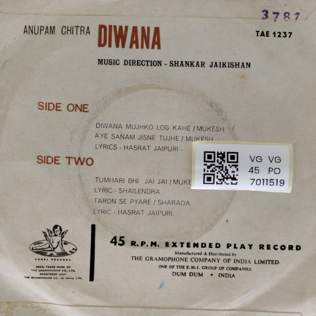 Shankar Jaikishan - Diwana (45-RPM)