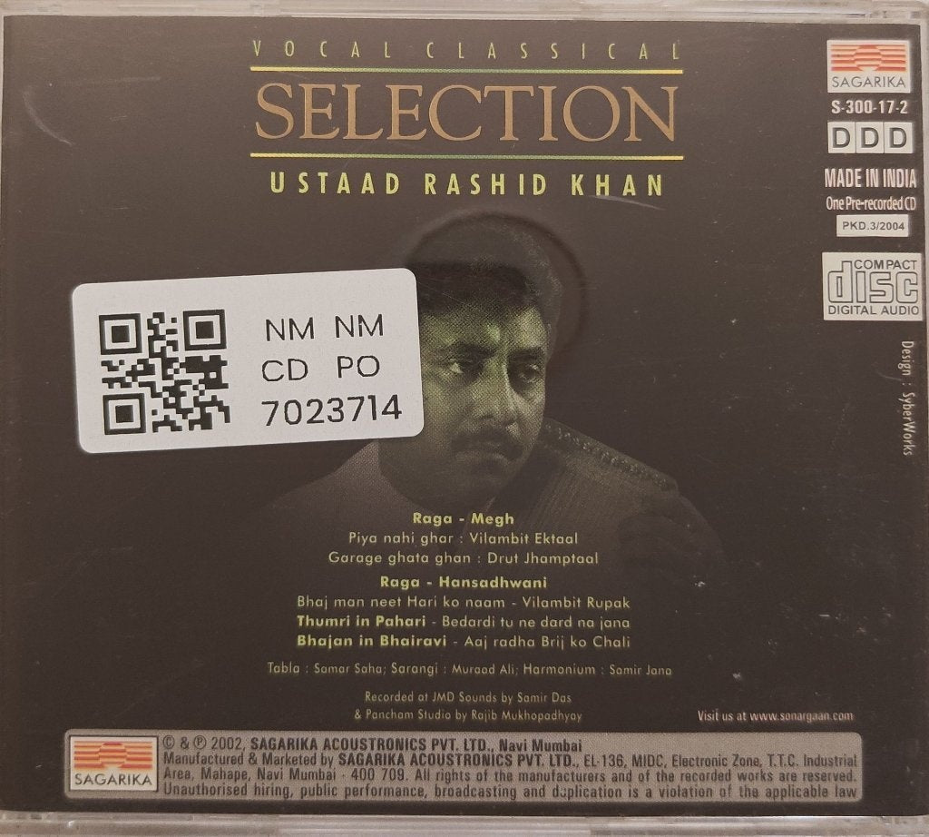 Ustaad Rashid Khan - Vocal Classical Selection (CD)