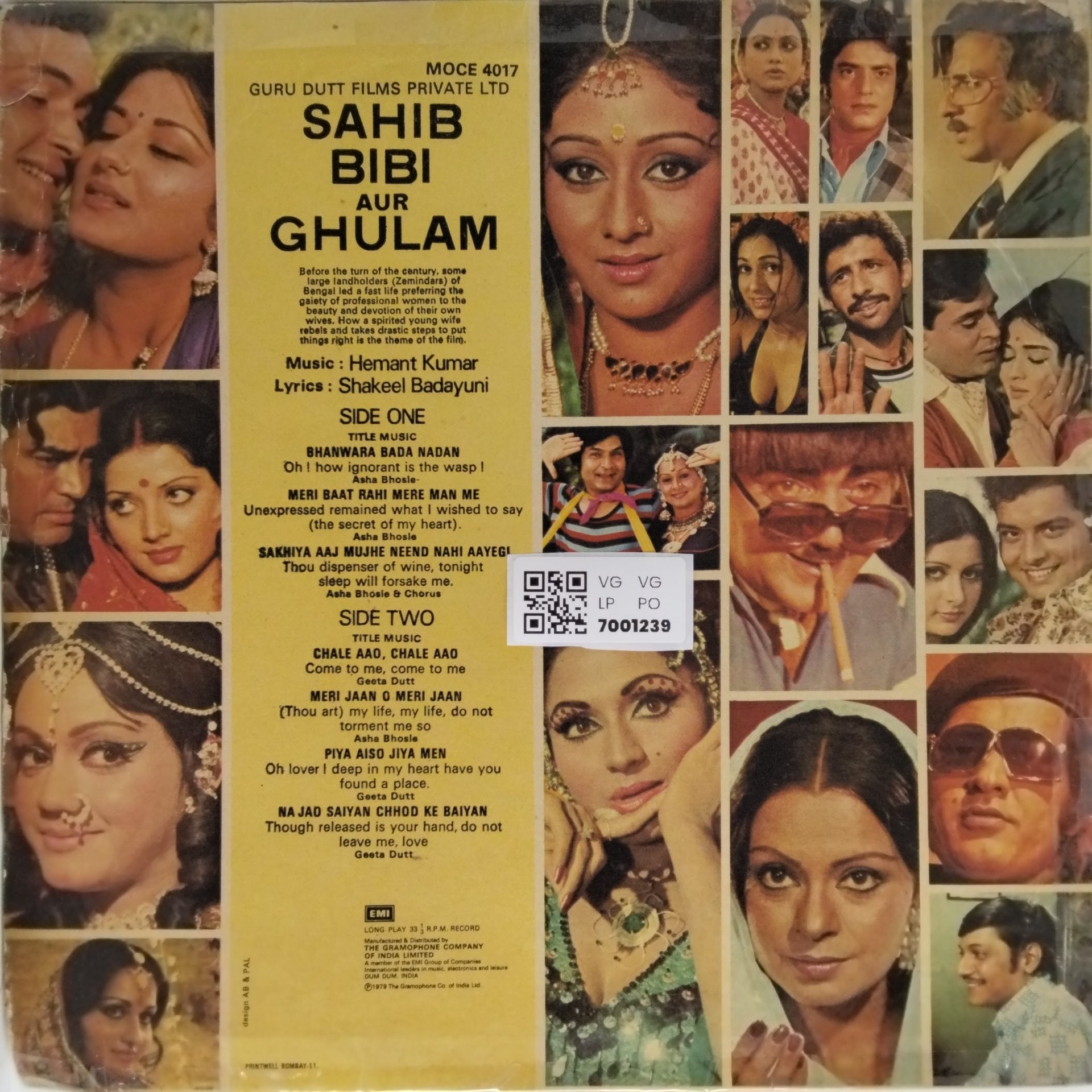 Hemant Kumar - Sahib, Bibi Aur Ghulam (Vinyl)