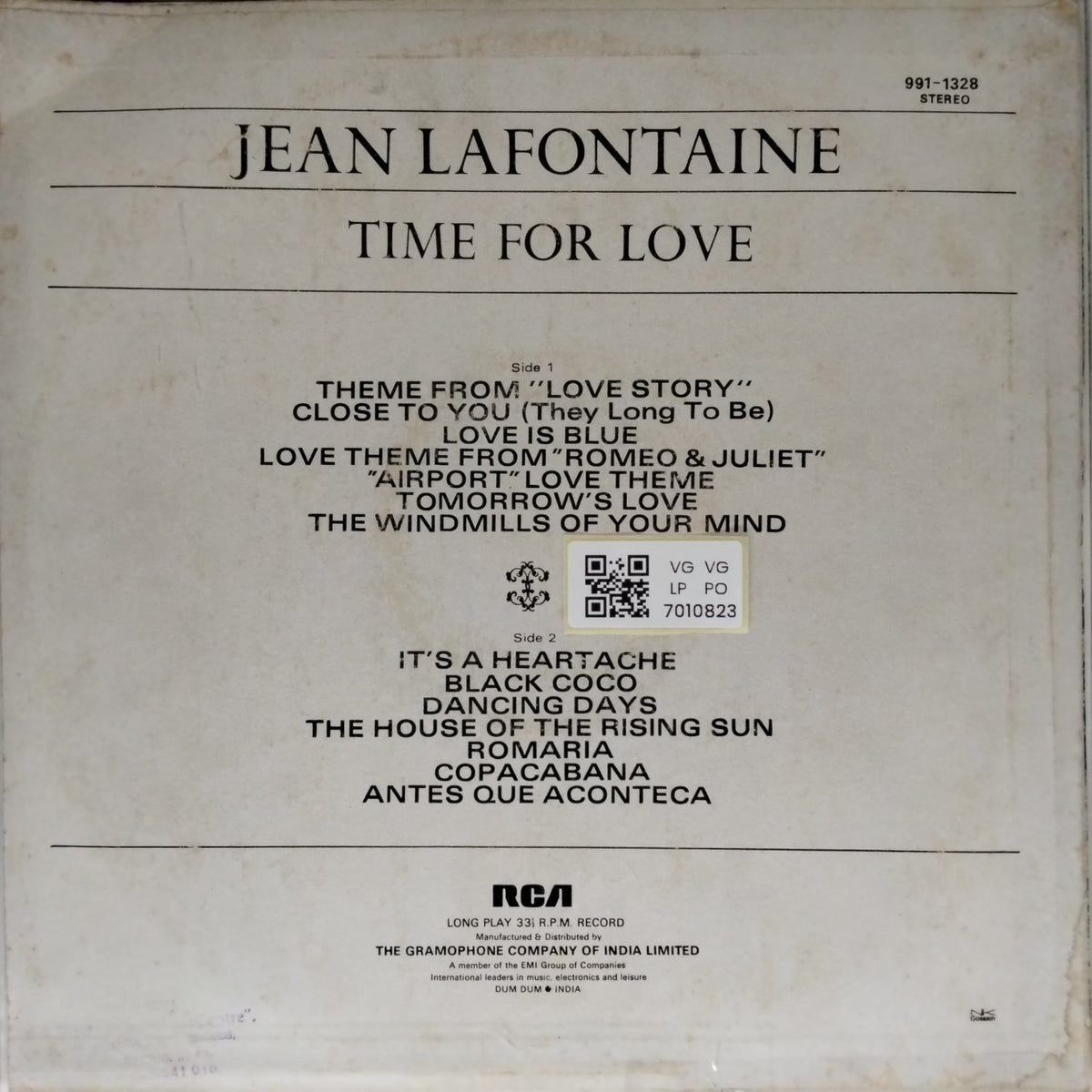 Jean Lafontaine - Time For Love (Vinyl)