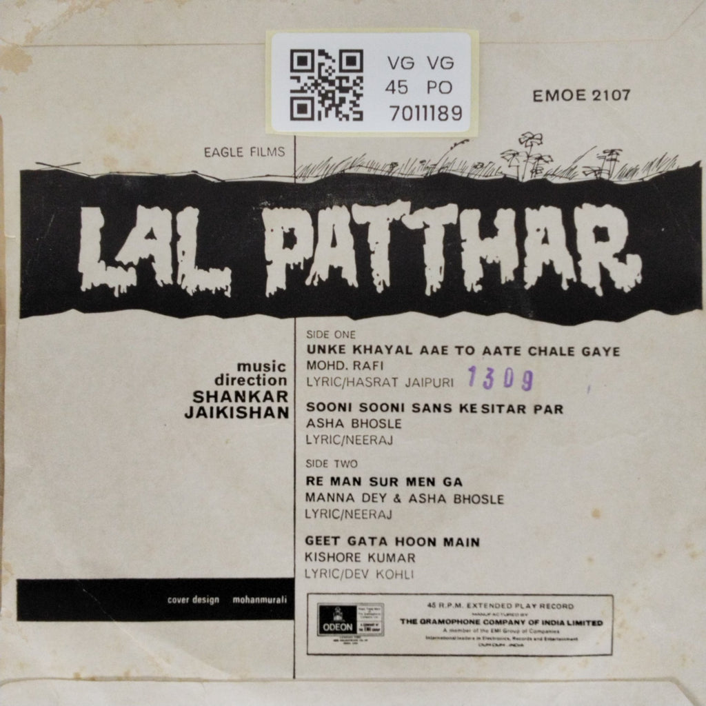 Shankar Jaikishan - Lal Patthar (45-RPM)