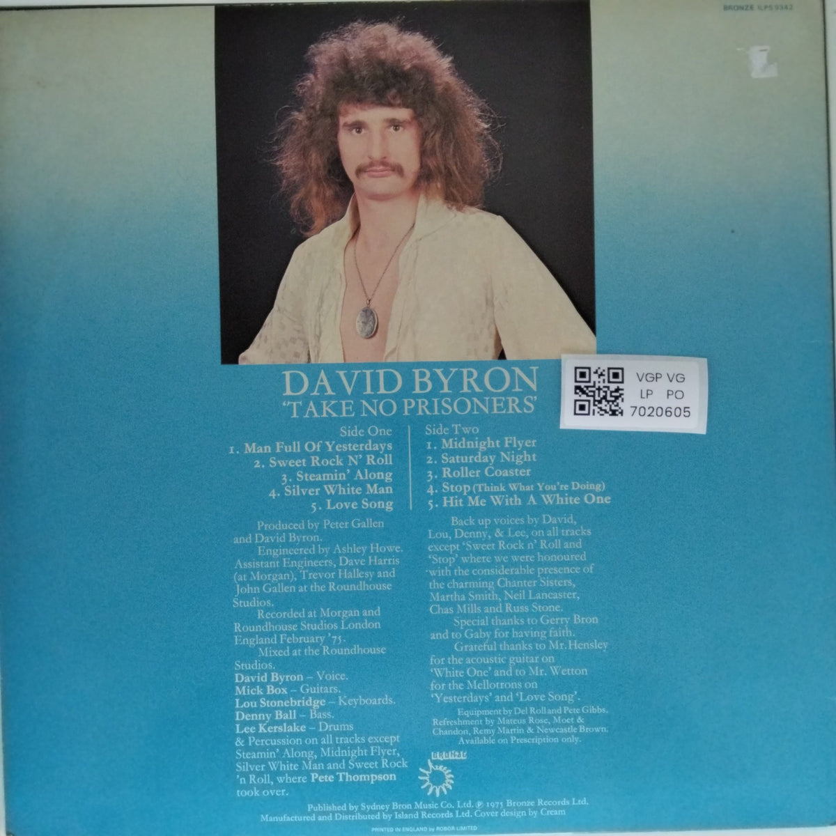David Byron - Take No Prisoners (Vinyl)